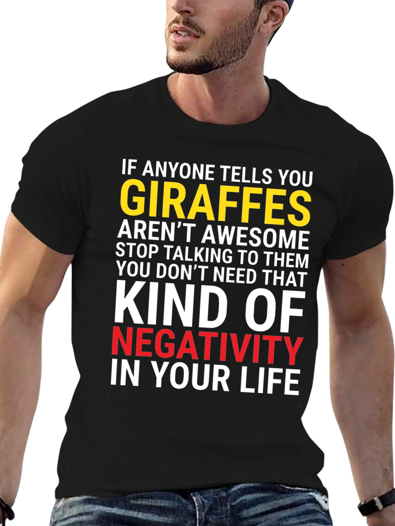 Camiseta Gráfica: ¡Si Alguien Critica a las Jirafas Adiós!