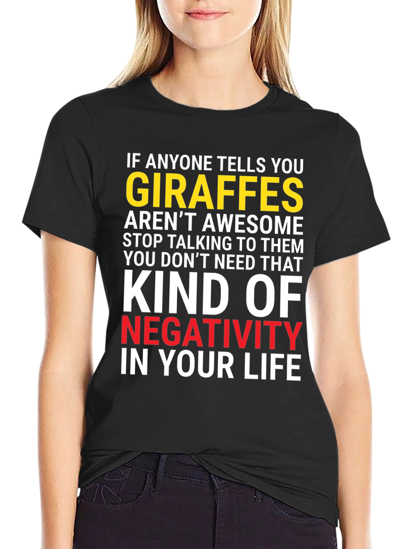 Camiseta Gráfica: ¡Si Alguien Critica a las Jirafas Adiós!