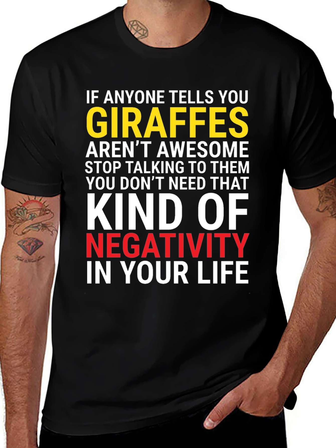 Camiseta Gráfica: ¡Si Alguien Critica a las Jirafas Adiós!