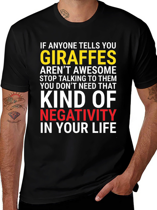 Camiseta Gráfica: ¡Si Alguien Critica a las Jirafas Adiós!