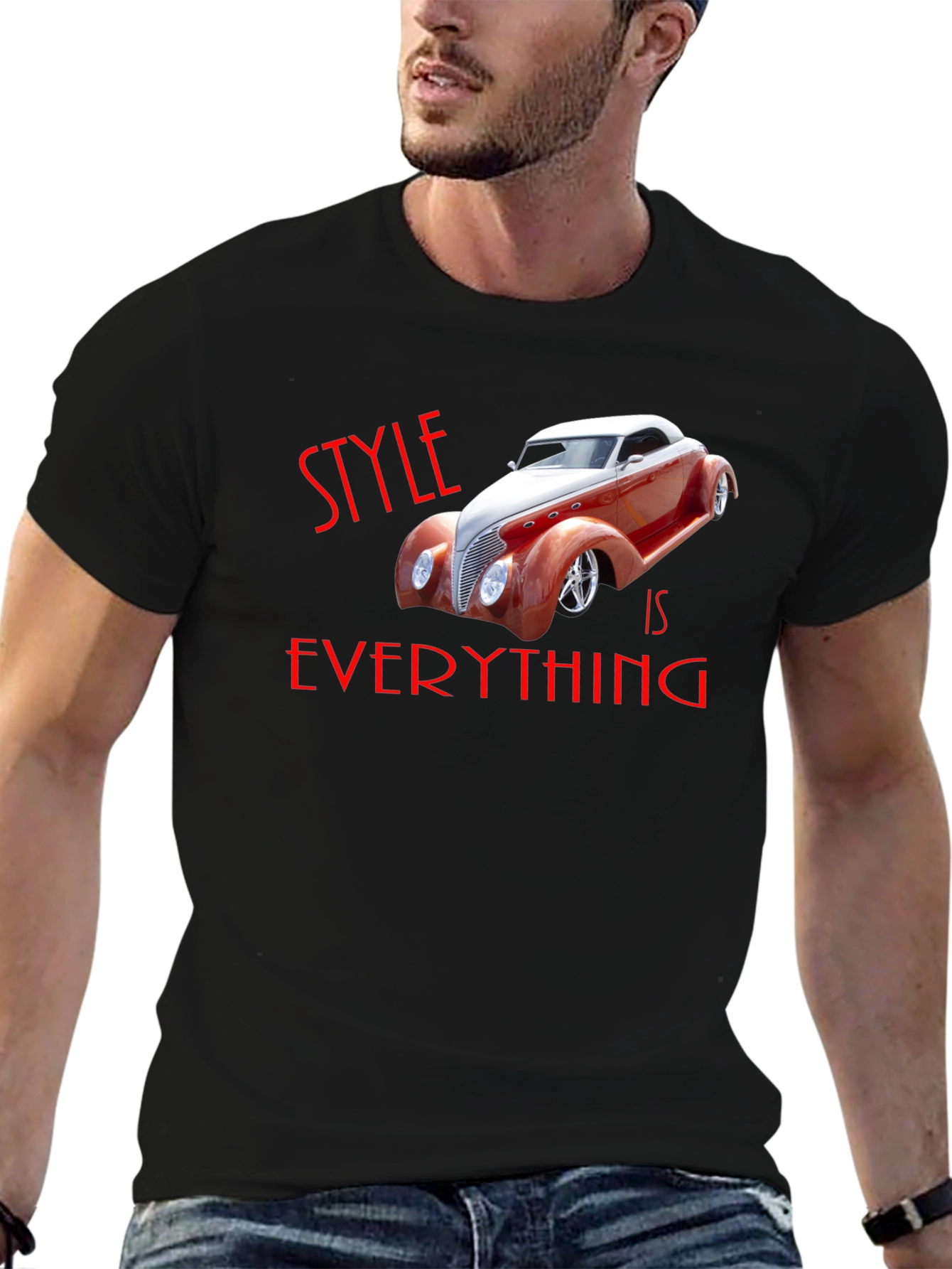 Camiseta Negra Style is Everything Coche Clásico