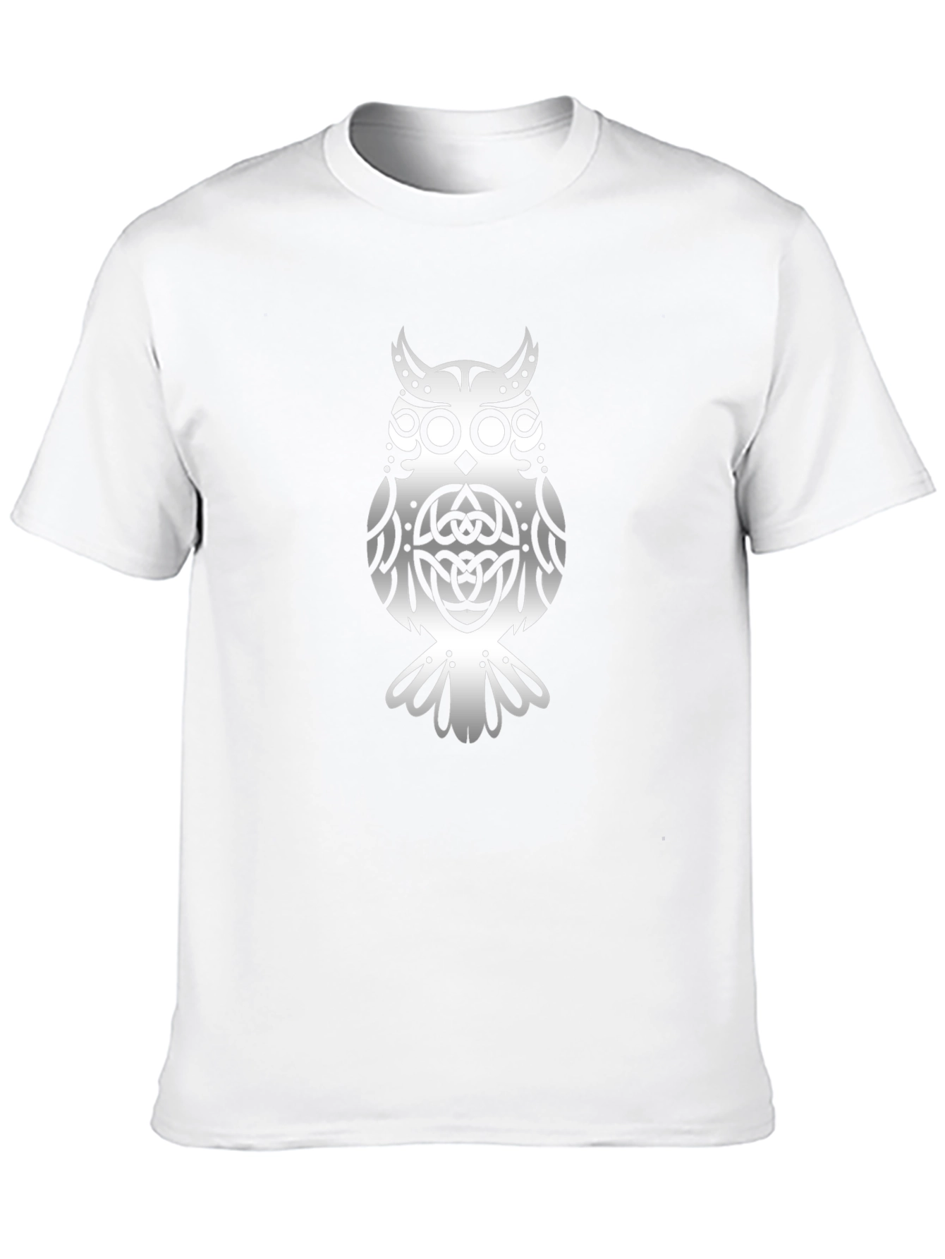 Camiseta Negra con Diseño de Búho Celta