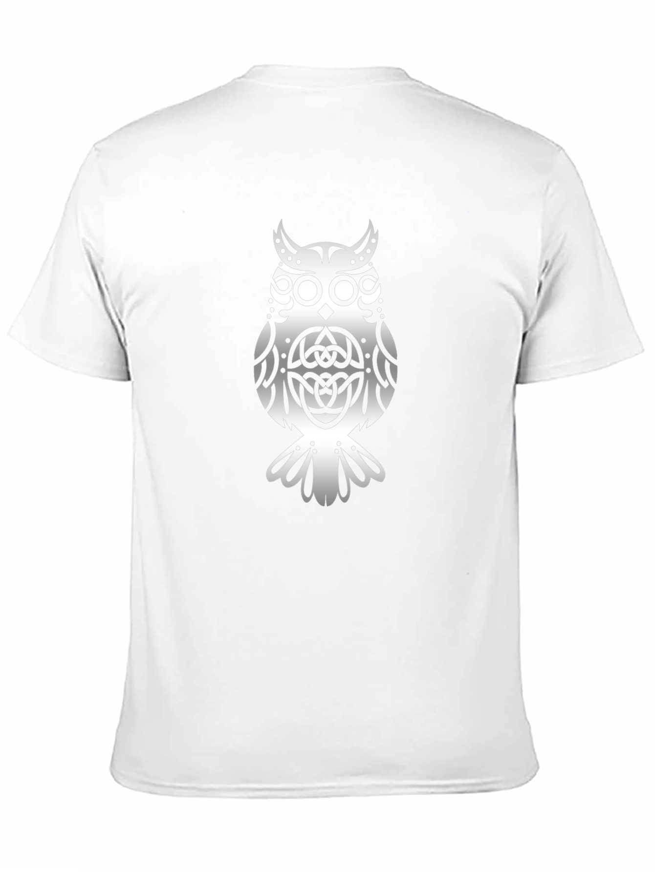 Camiseta Negra con Diseño de Búho Celta