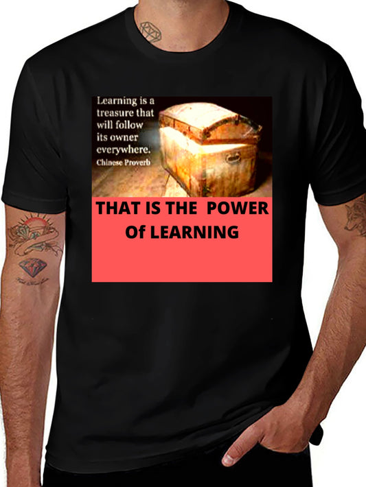 Camiseta Negra: El Poder del Aprendizaje