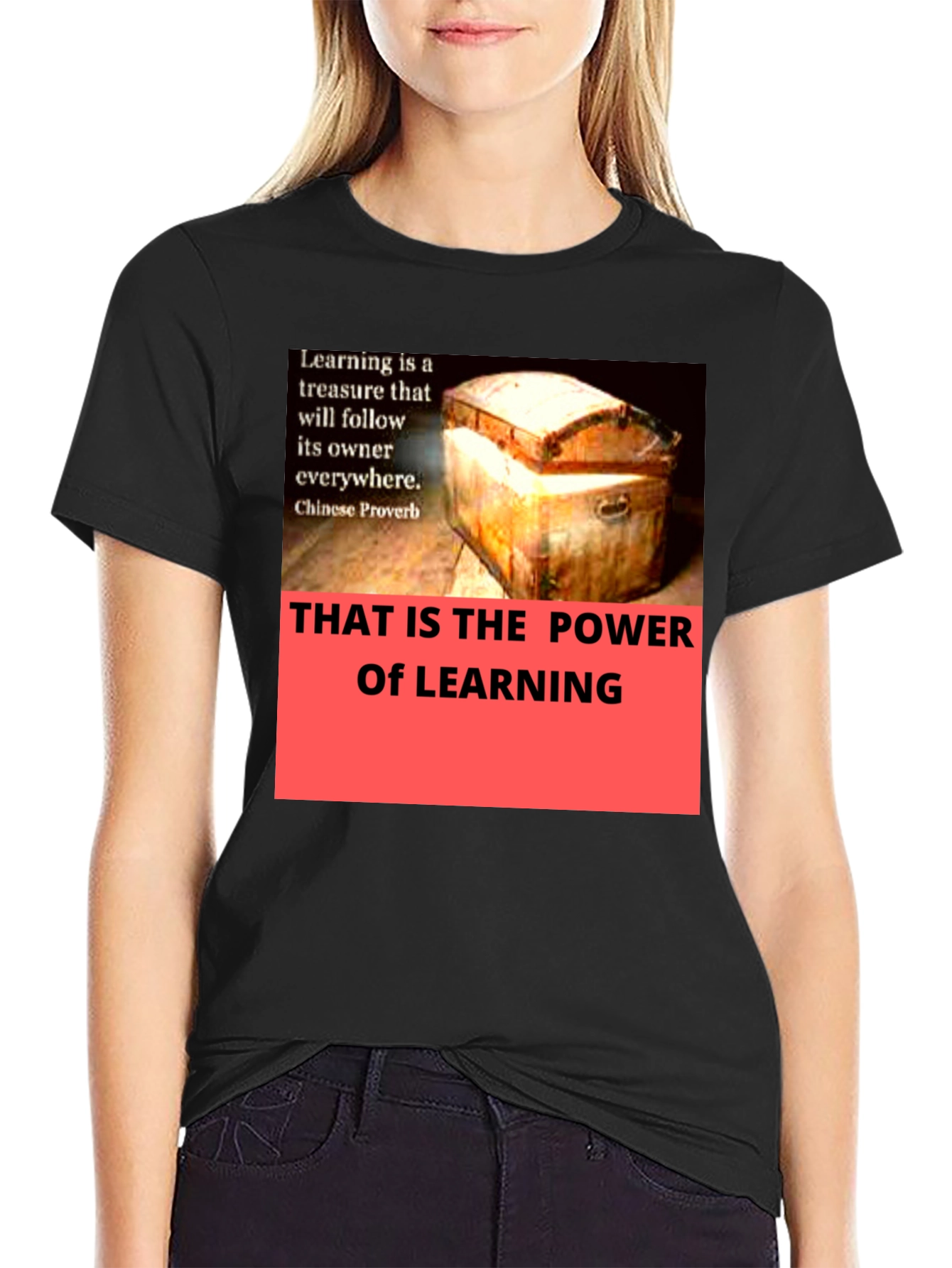 Camiseta Negra: El Poder del Aprendizaje