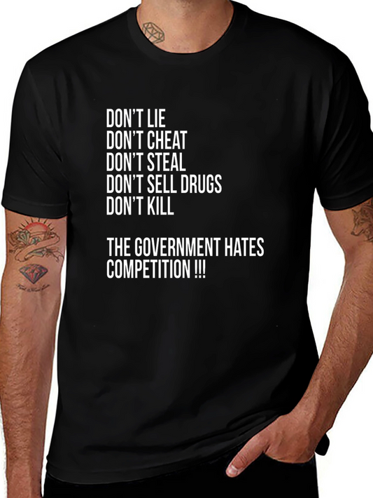 Camiseta Negra con Mensaje Anti-Sistema