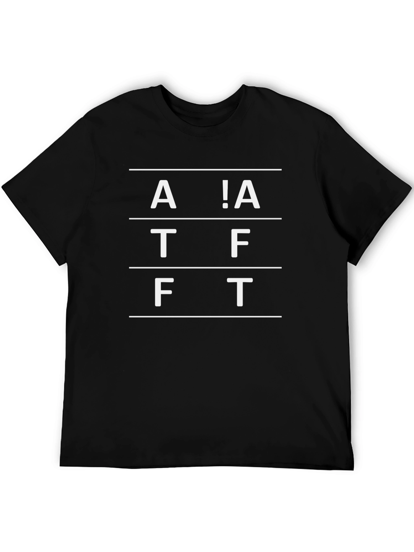 Camiseta Negra A!A TFT Algodón Diseño Gráfico Casual