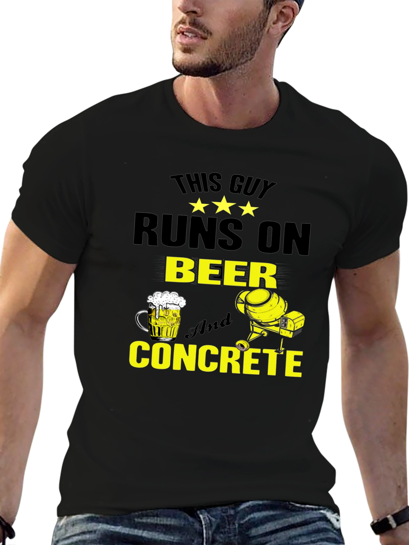 Camiseta Hombre: Cerveza y Concreto