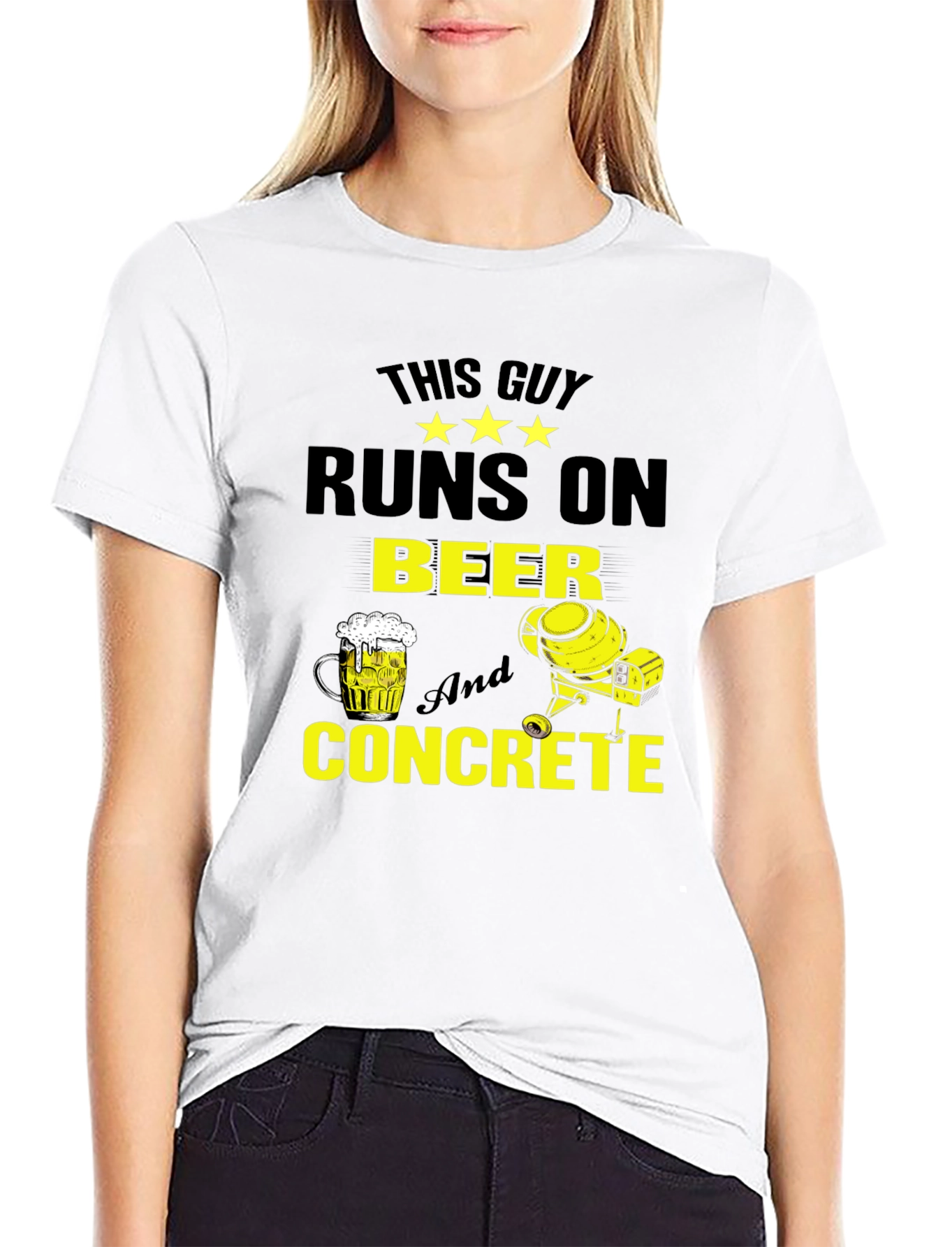 Camiseta Hombre: Cerveza y Concreto