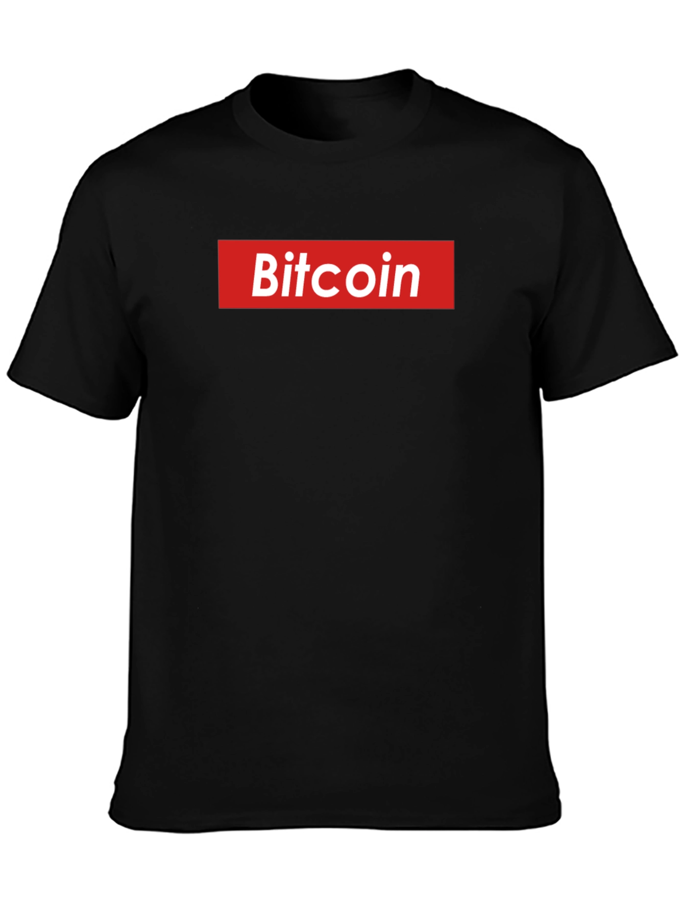 Camiseta Hombre Bitcoin Estilo Supreme Algodón