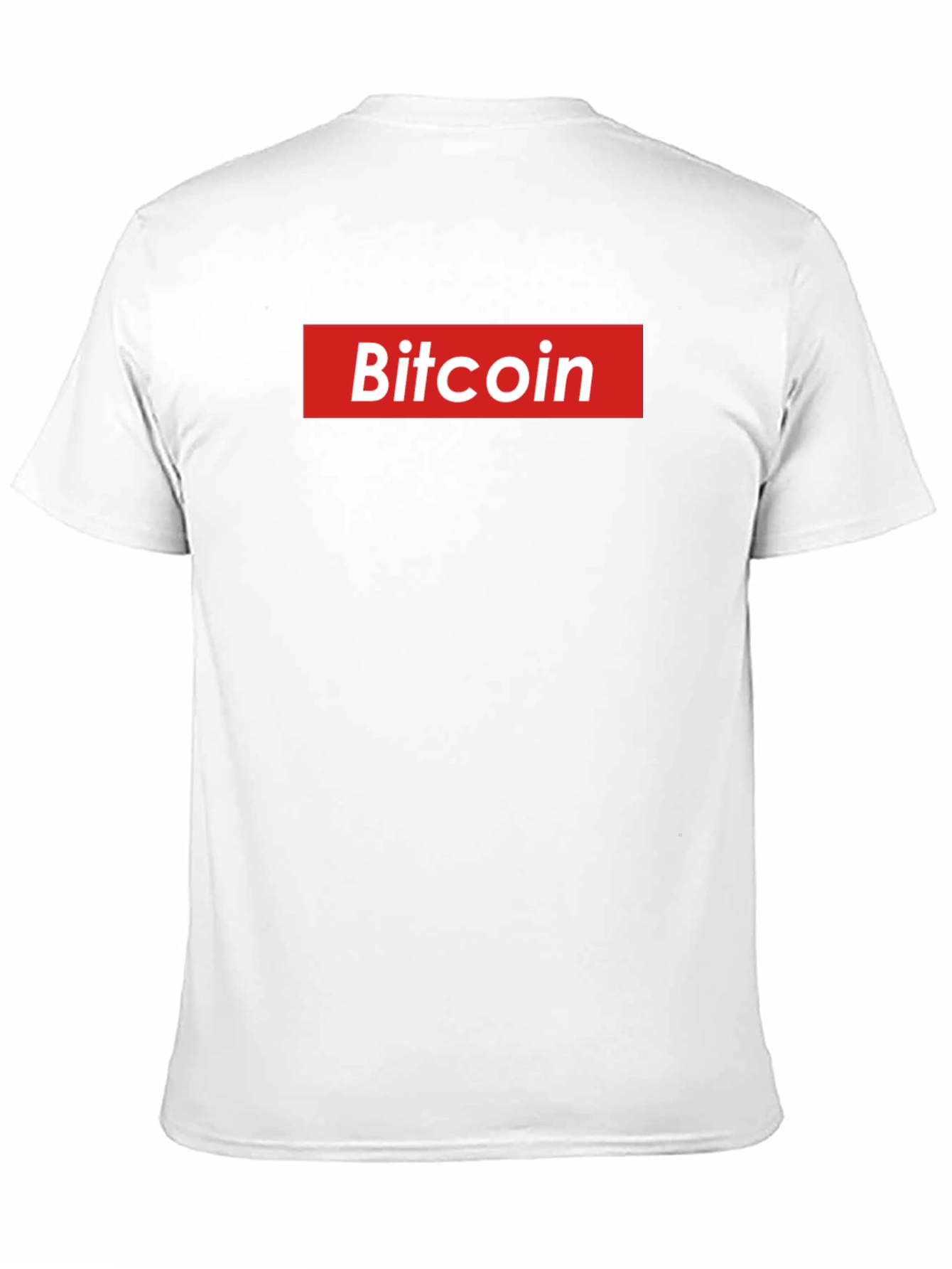 Camiseta Hombre Bitcoin Estilo Supreme Algodón