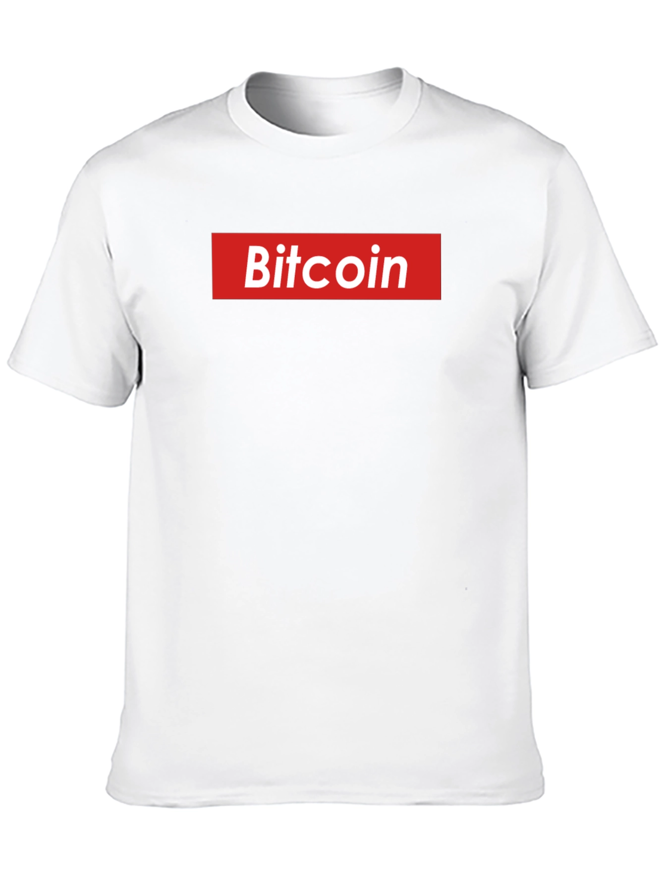 Camiseta Hombre Bitcoin Estilo Supreme Algodón