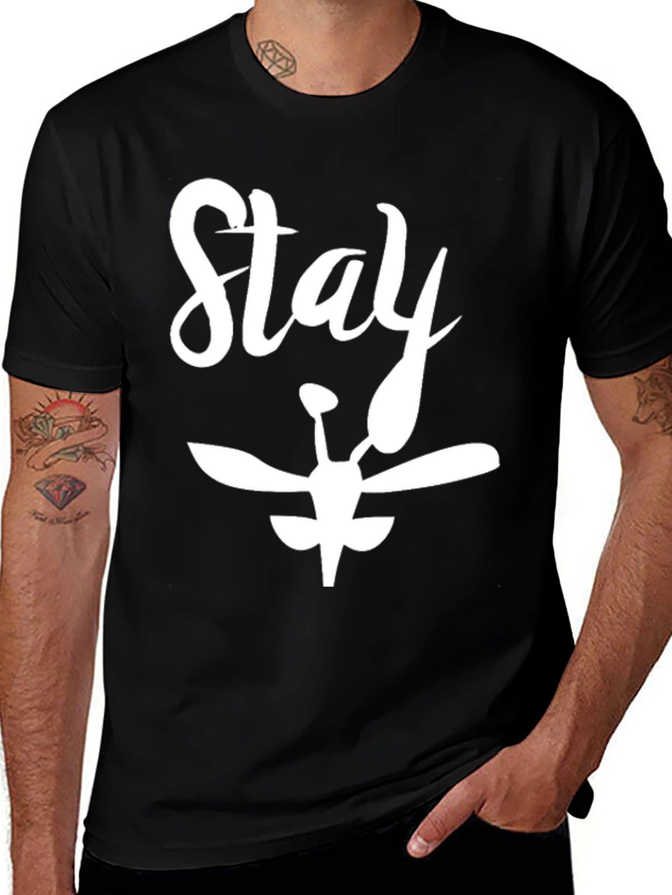Camiseta Negra Stay para Hombre
