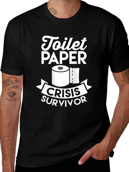 Camiseta Negra: Superviviente Crisis Papel Higiénico