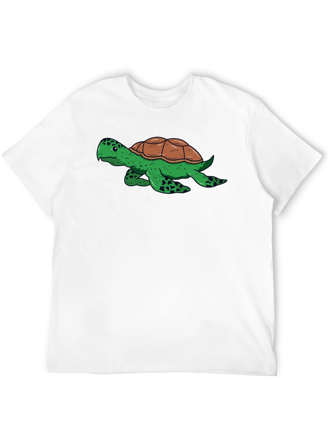 Camiseta Negra con Diseño de Tortuga Divertida