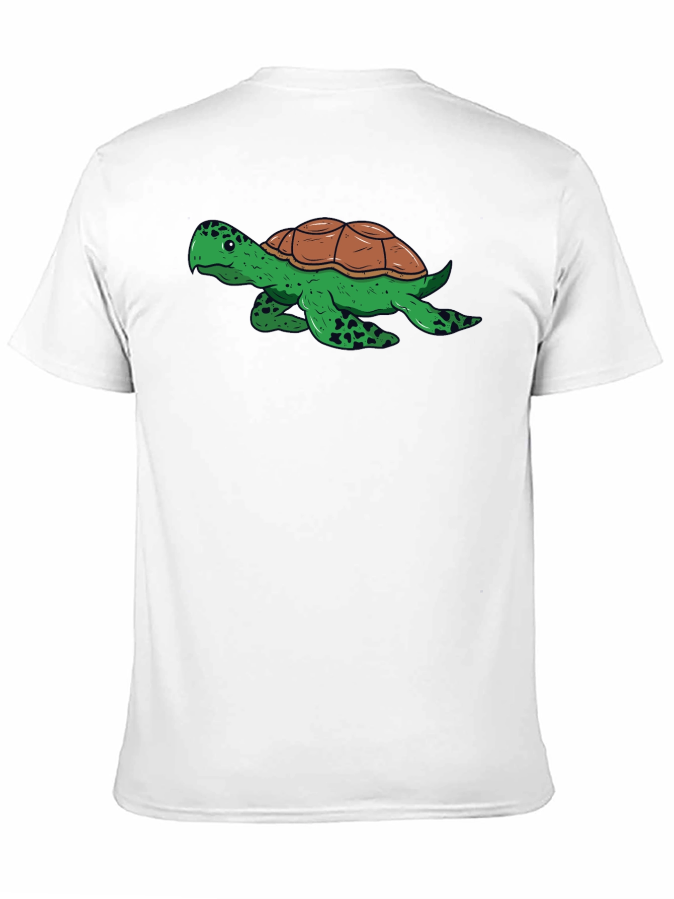 Camiseta Negra con Diseño de Tortuga Divertida