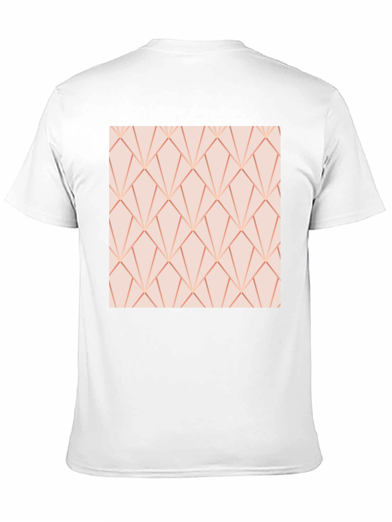 Camiseta Negra con Diseño Geométrico Rosa