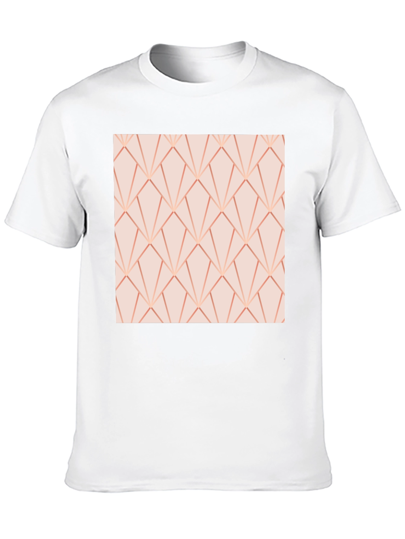 Camiseta Negra con Diseño Geométrico Rosa