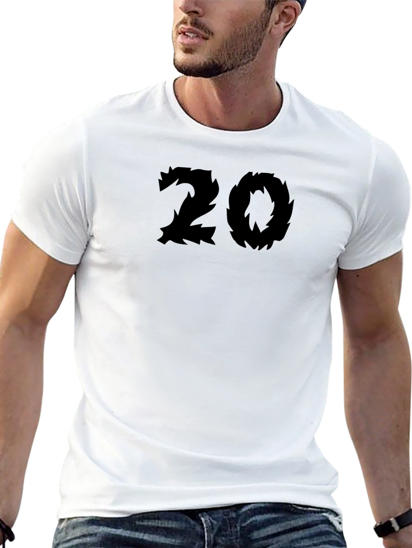 Camiseta Negra Número 20 Estilo Garra