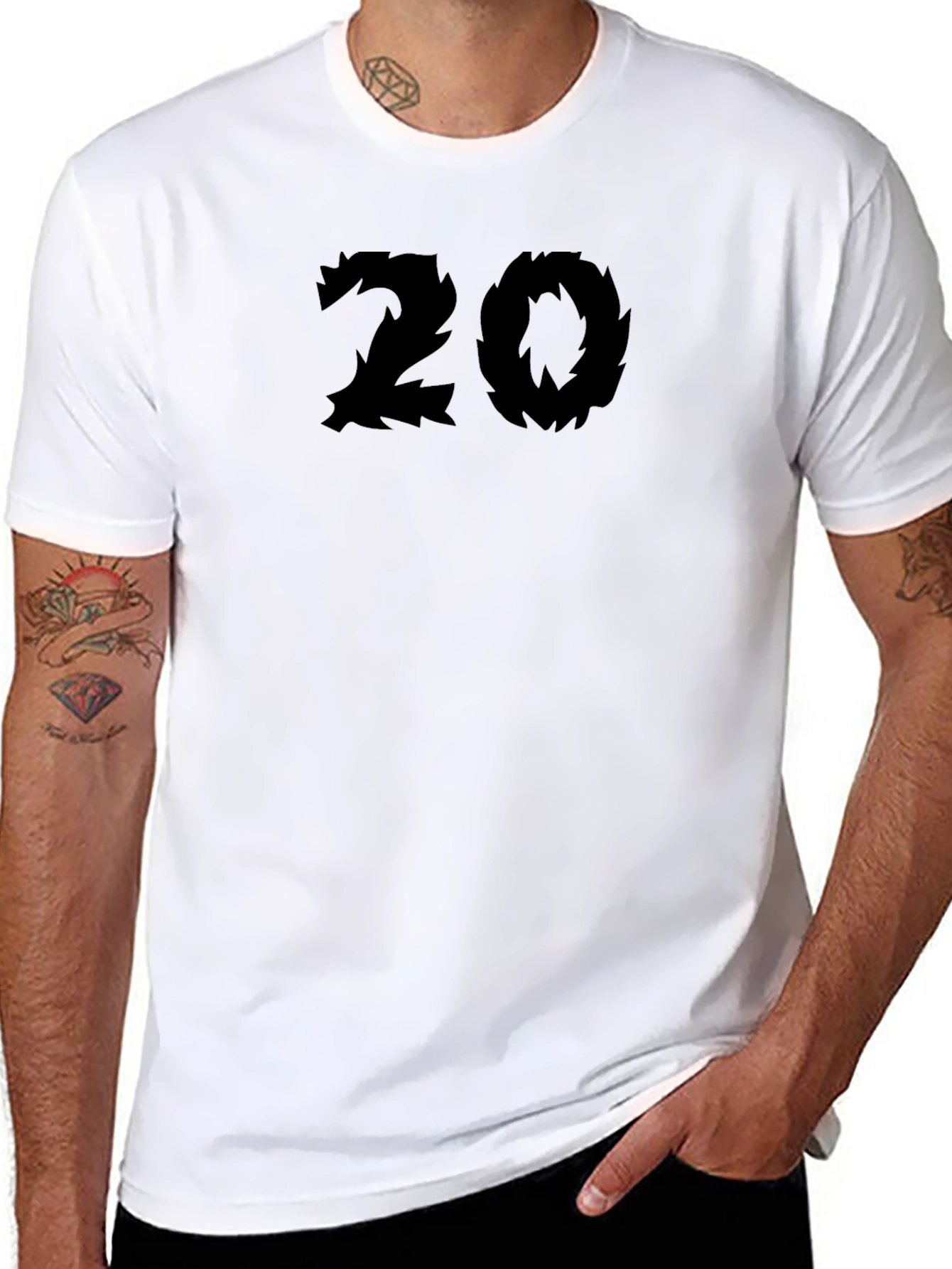 Camiseta Negra Número 20 Estilo Garra