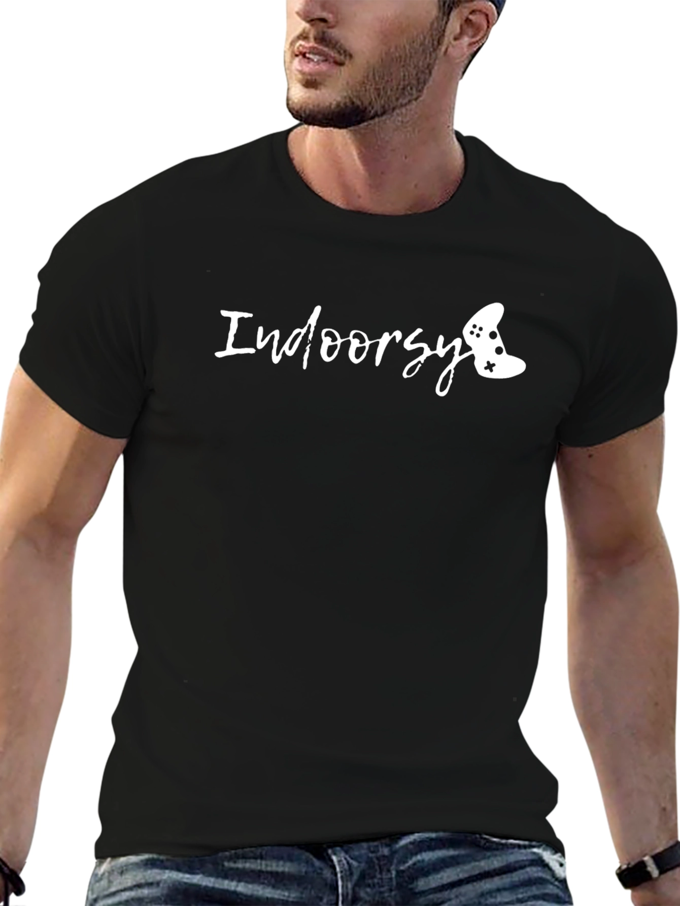 Camiseta Negra Indoorsy para Gamers