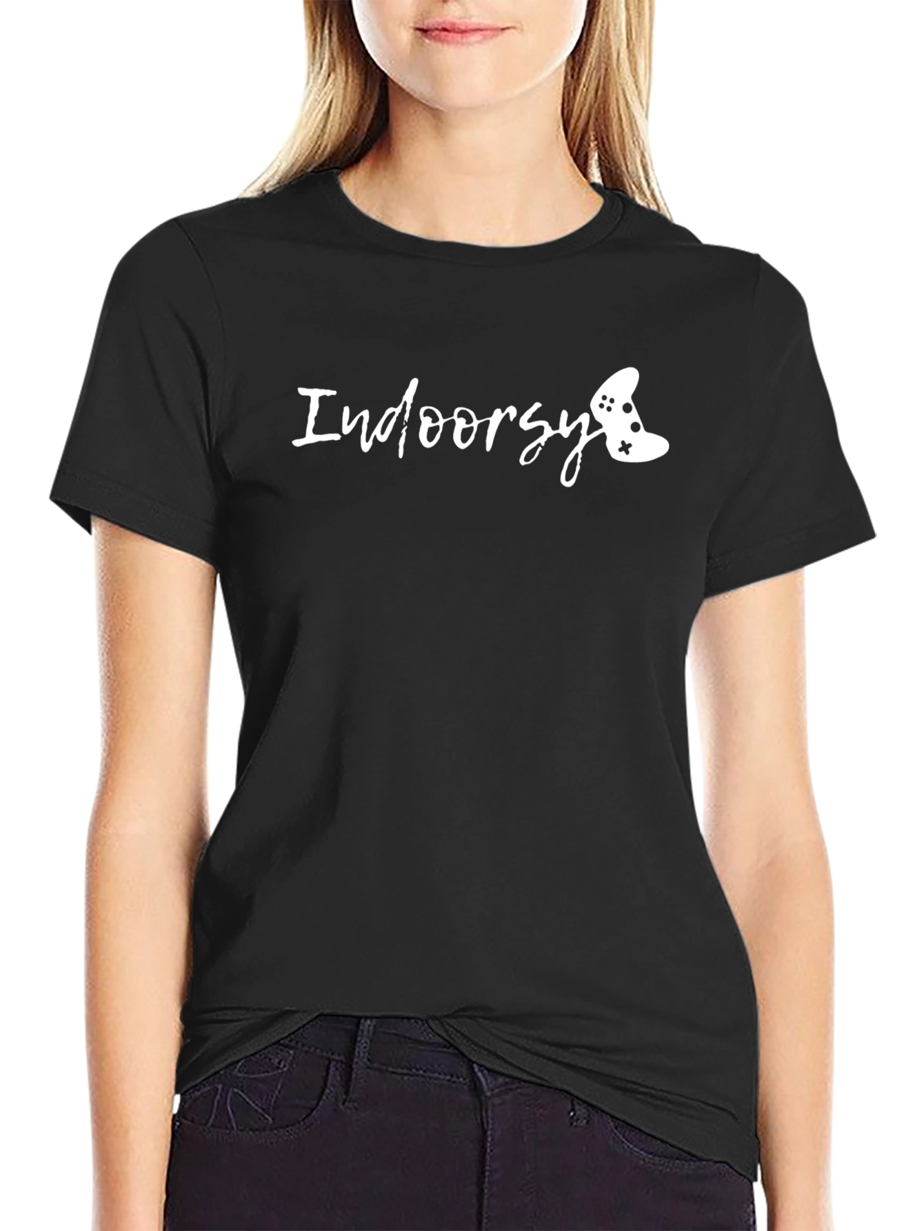 Camiseta Negra Indoorsy para Gamers