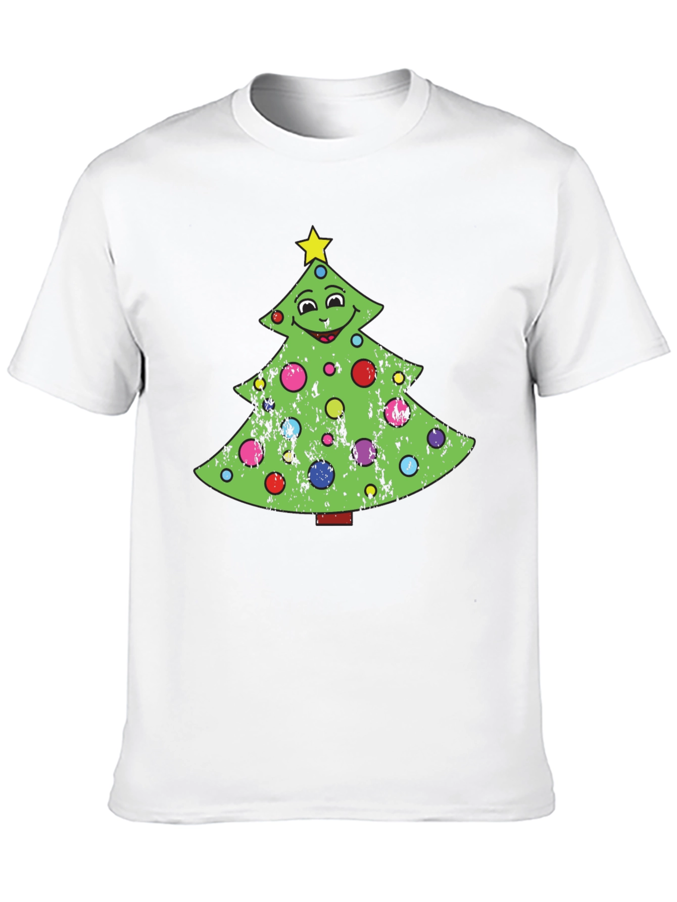 Camiseta Negra Árbol de Navidad Divertido