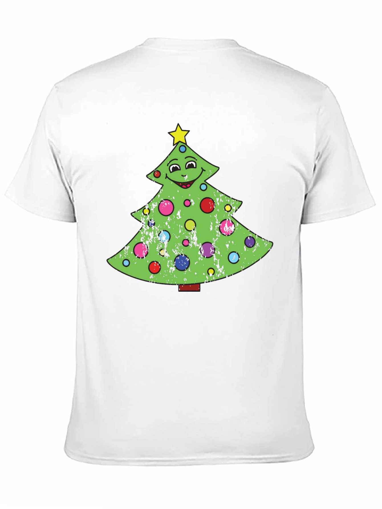 Camiseta Negra Árbol de Navidad Divertido