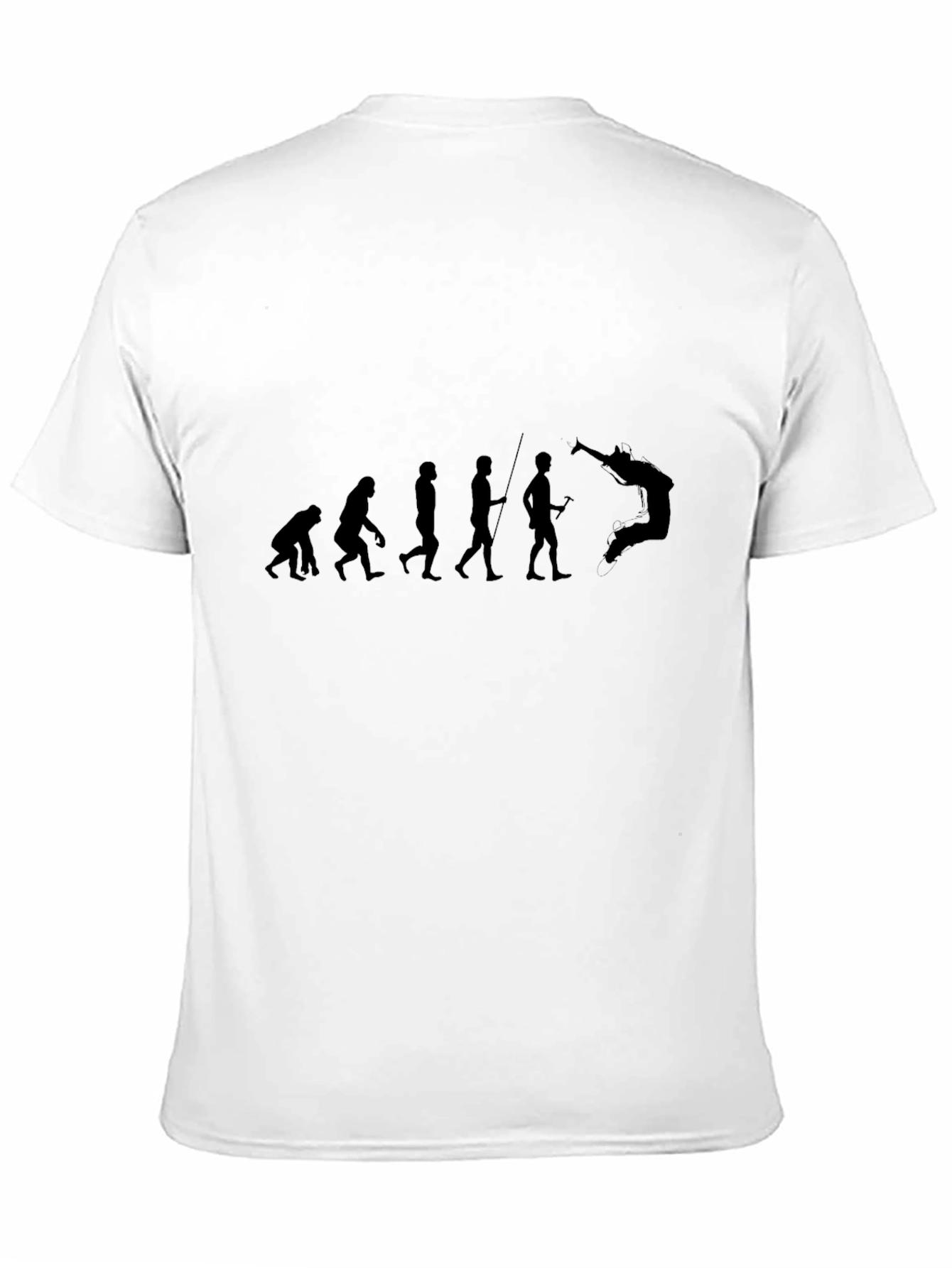 Camiseta Negra Evolución Salto Hombre