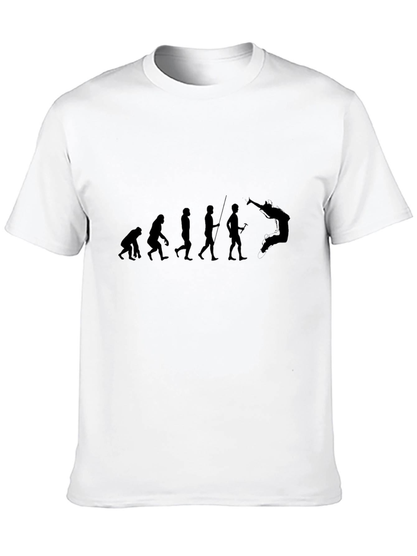 Camiseta Negra Evolución Salto Hombre