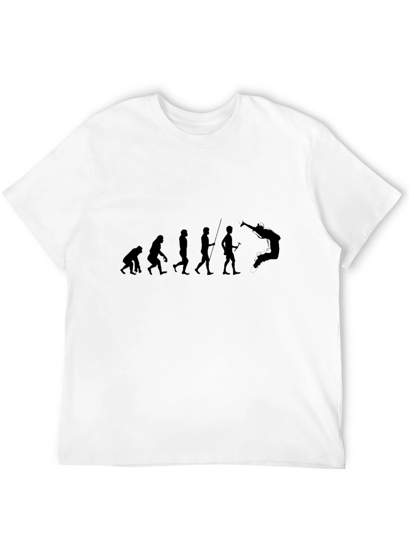 Camiseta Negra Evolución Salto Hombre