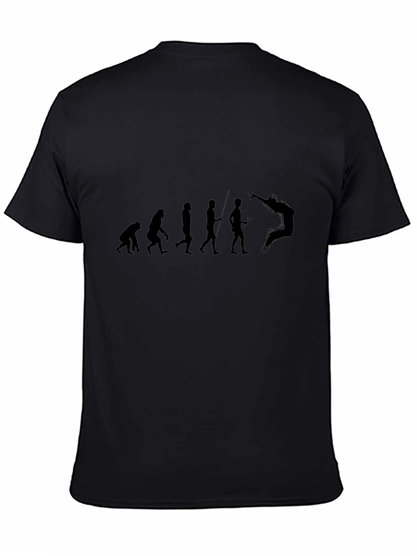 Camiseta Negra Evolución Salto Hombre