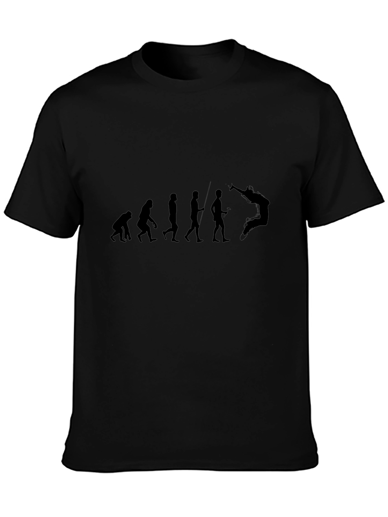 Camiseta Negra Evolución Salto Hombre