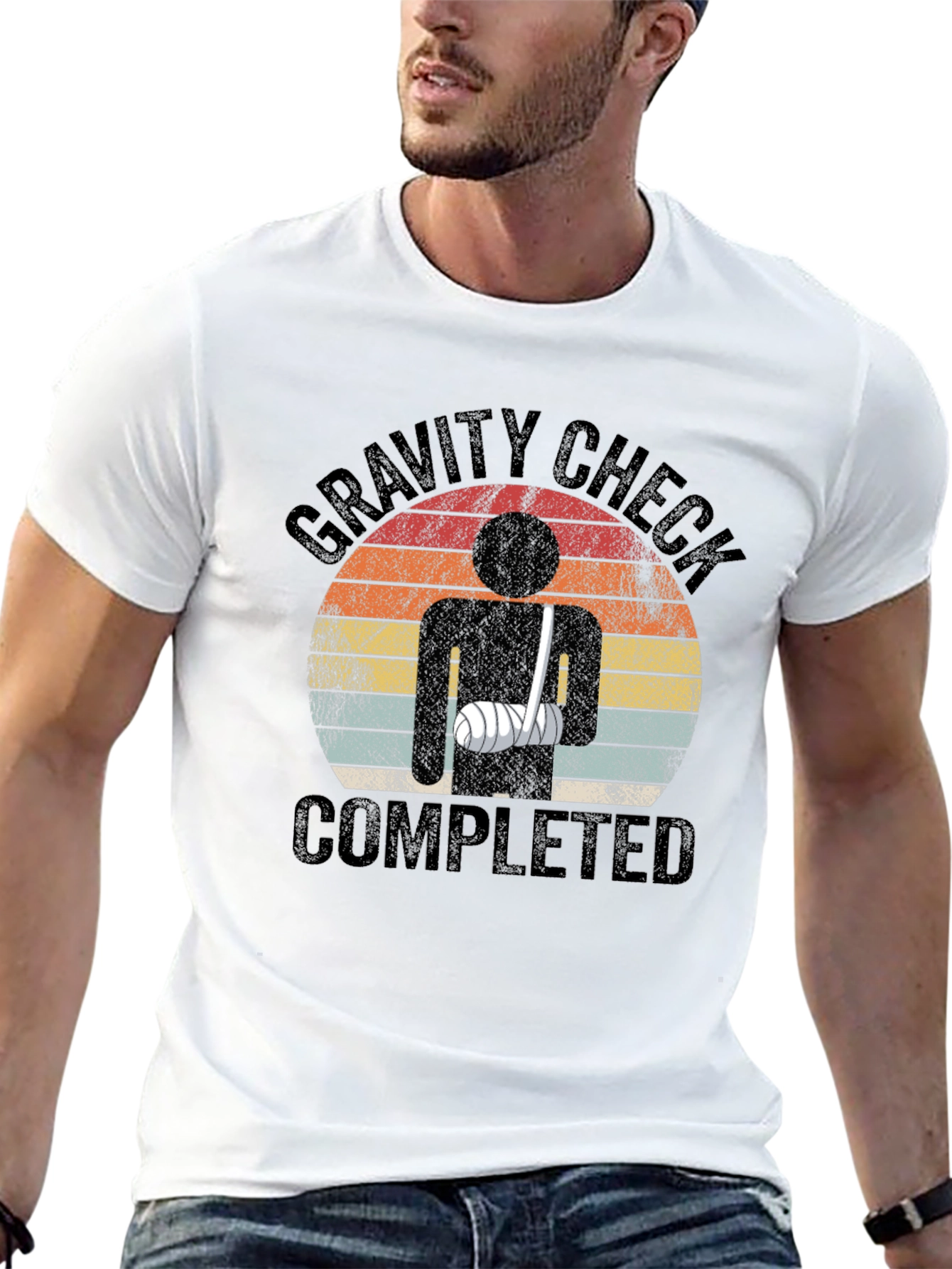 Camiseta Divertida Check Gravity Completed