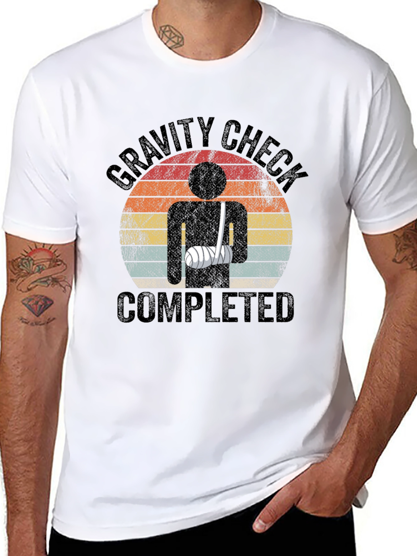 Camiseta Divertida Check Gravity Completed