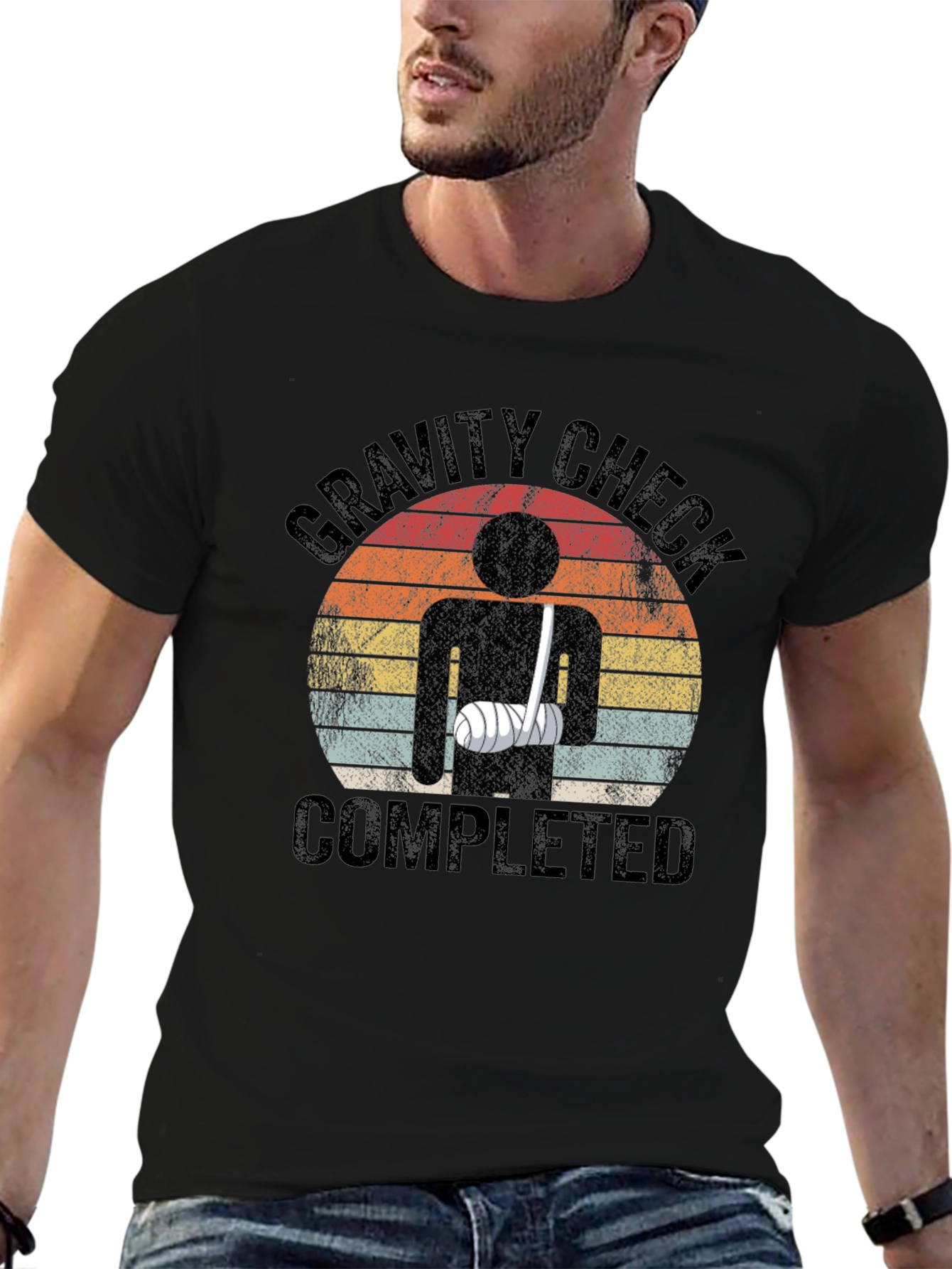 Camiseta Divertida Check Gravity Completed