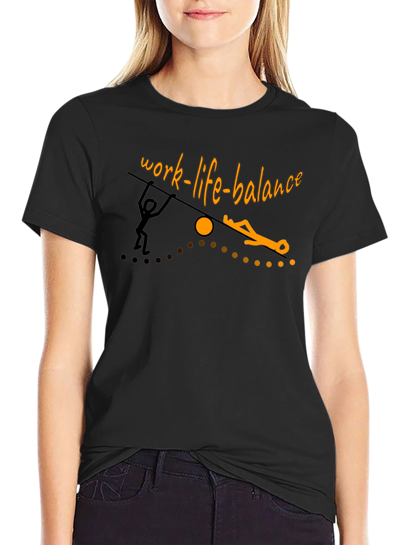 Camiseta Negra: Equilibrio Vida Laboral