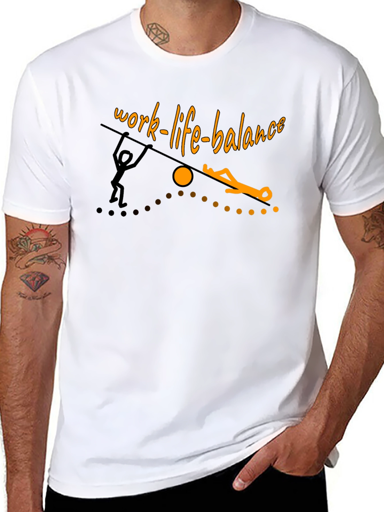 Camiseta Negra: Equilibrio Vida Laboral