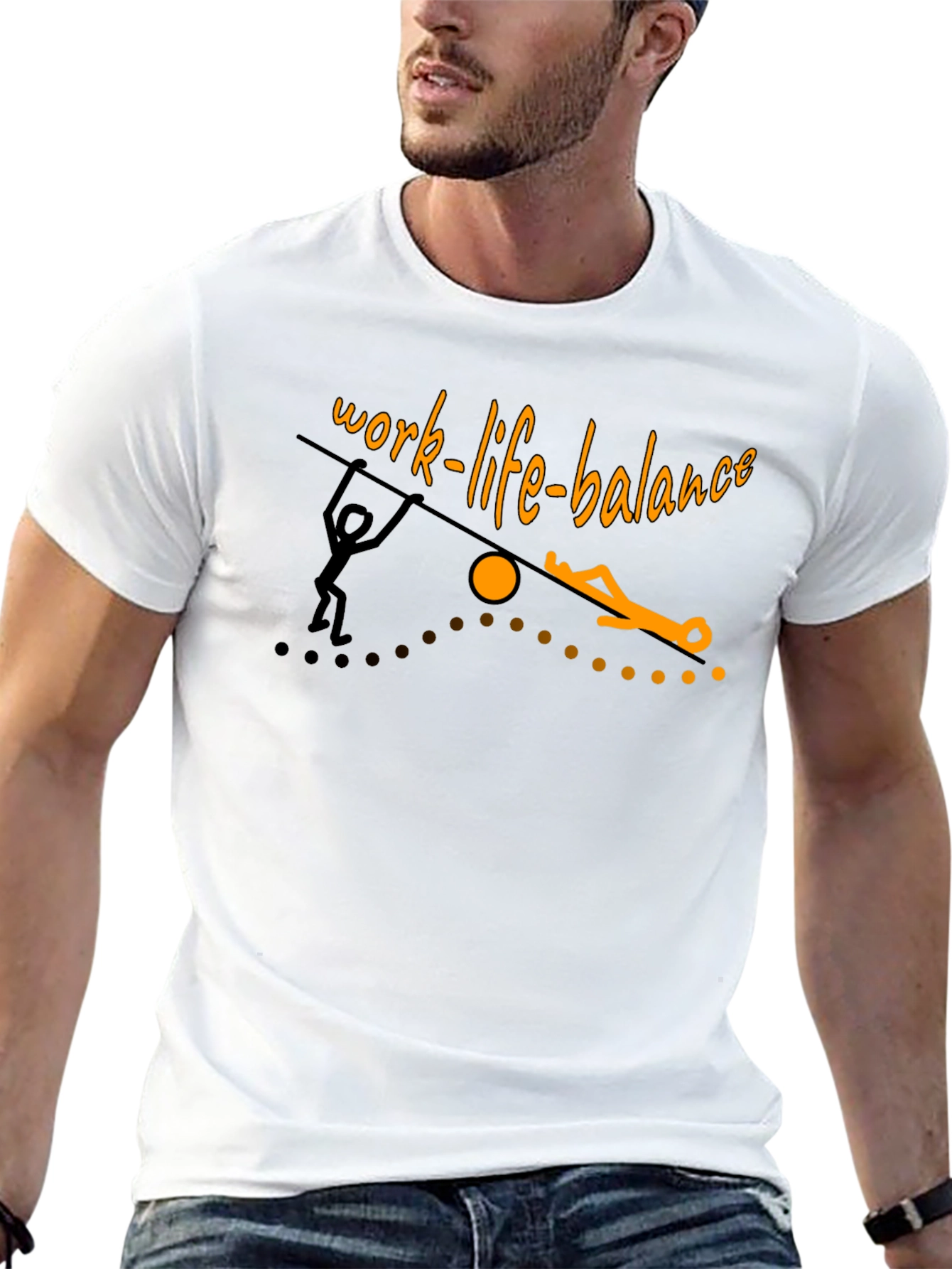 Camiseta Negra: Equilibrio Vida Laboral