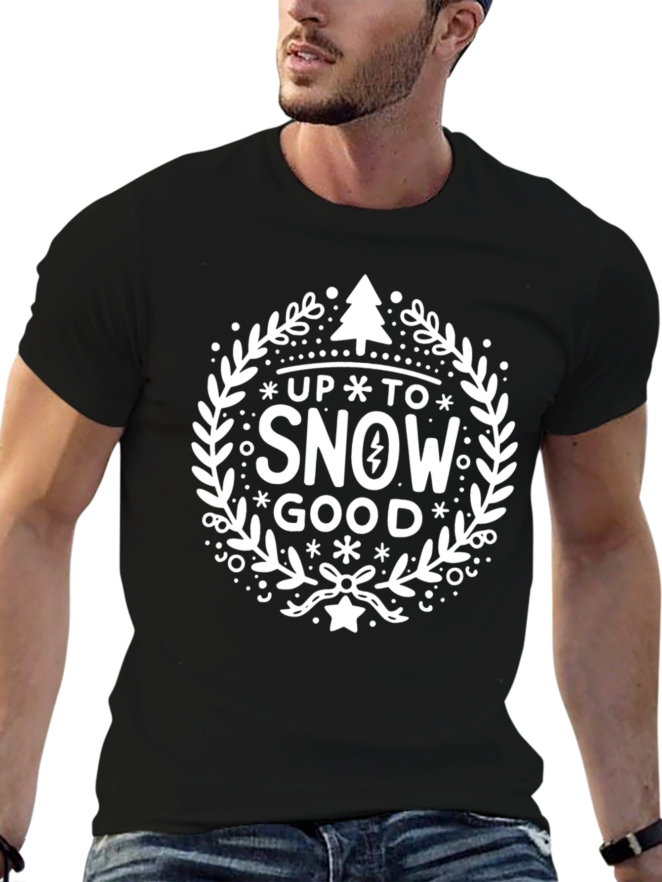 Camiseta Negra Up To Snow Good Festiva