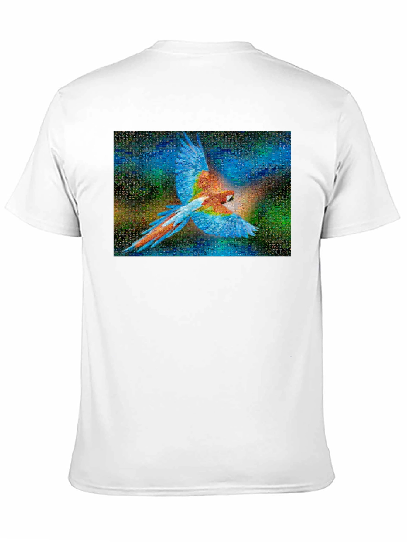 Camiseta Negra con Diseño de Guacamayo