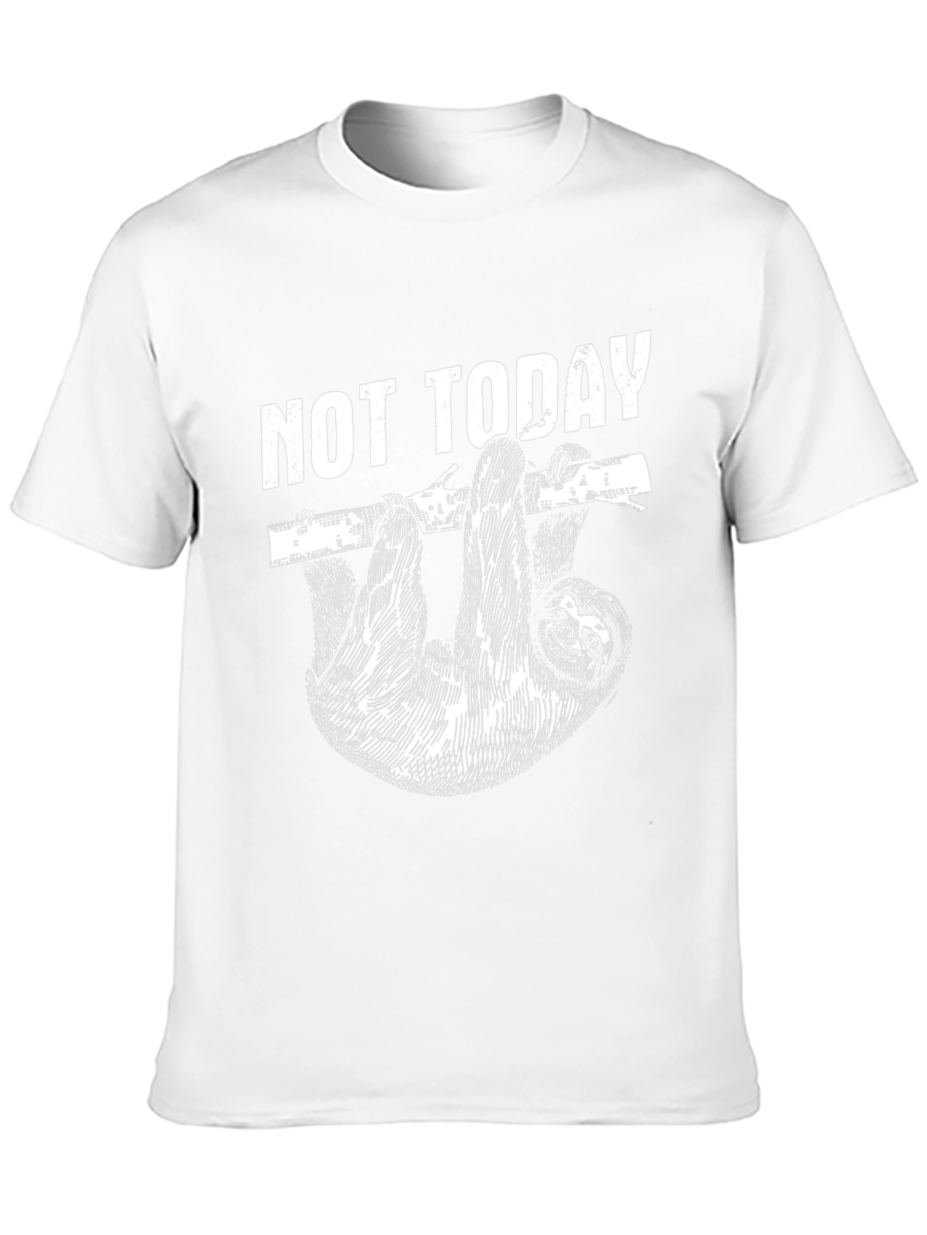 Camiseta Negra Not Today con Diseño de Perezoso