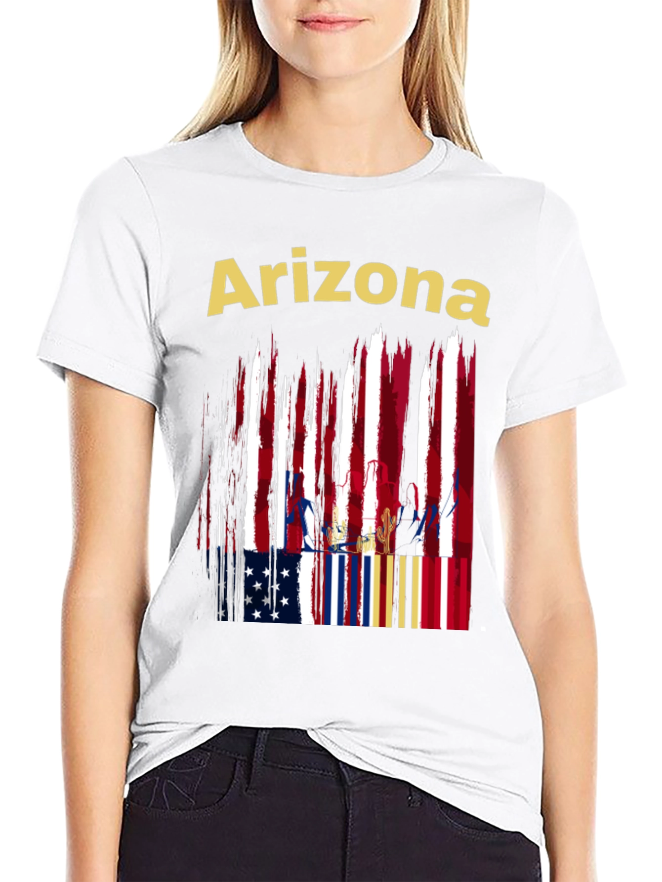 Camiseta Negra Arizona USA