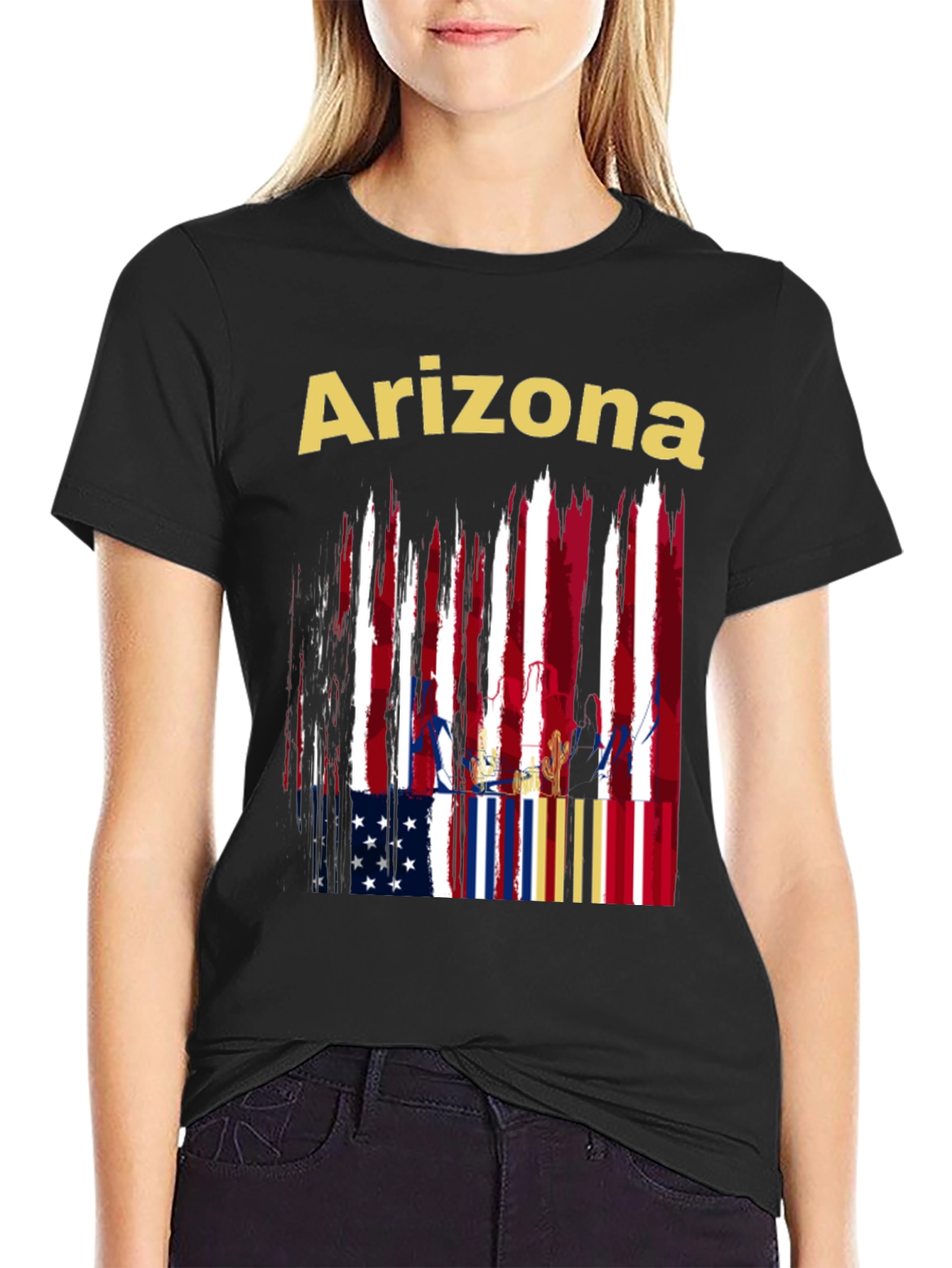 Camiseta Negra Arizona USA