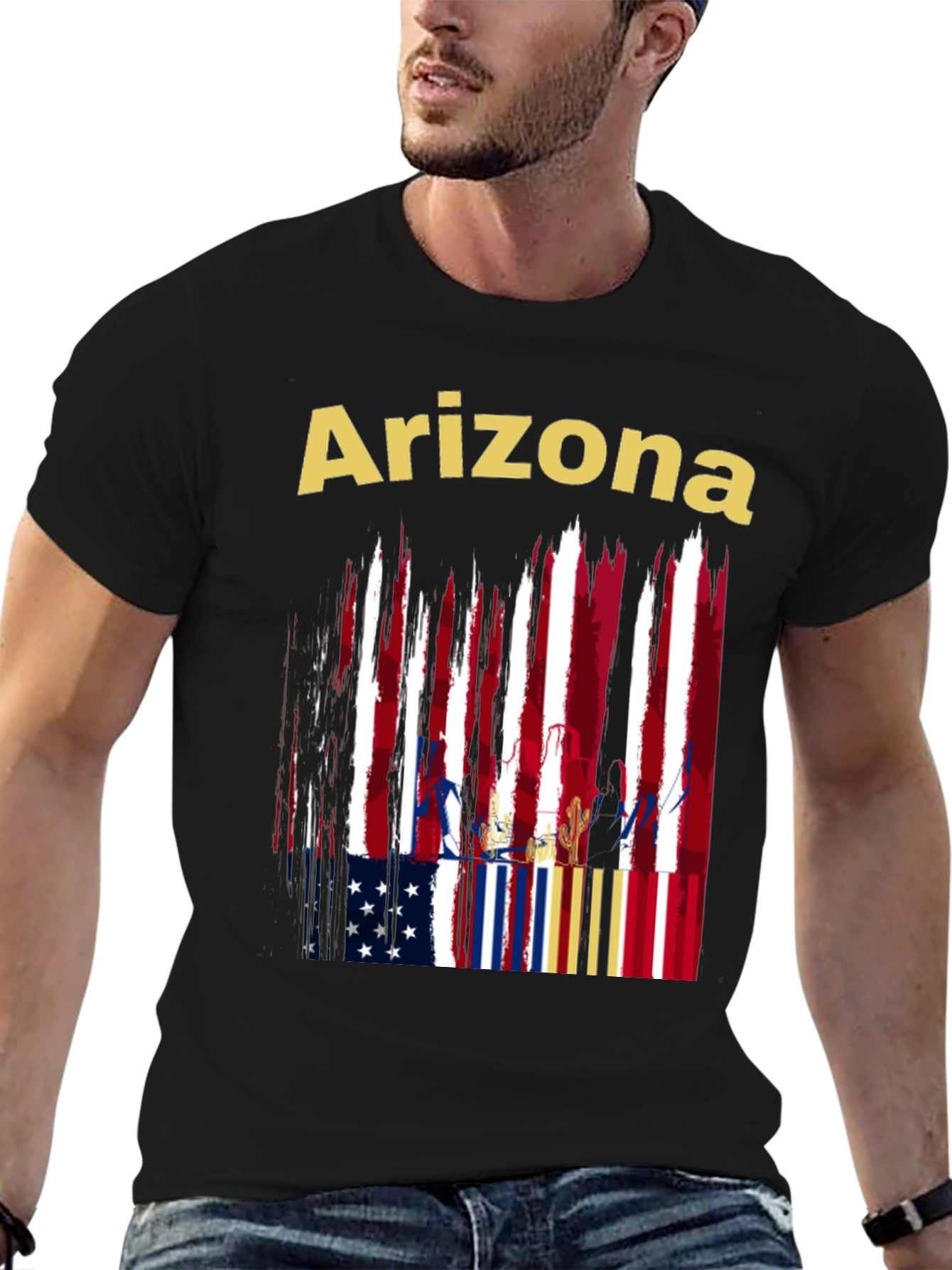 Camiseta Negra Arizona USA