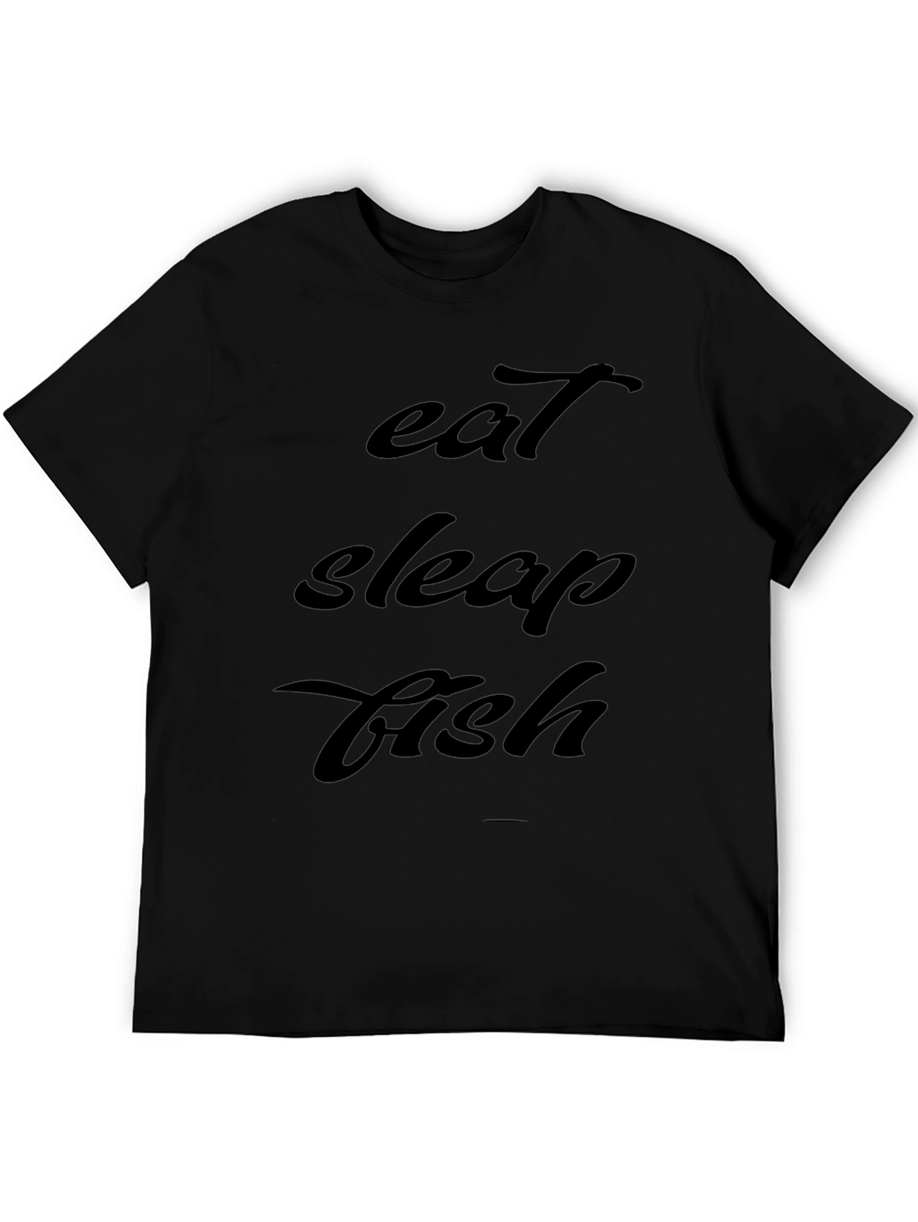 Camiseta Hombre Negra - Eat Sleep Fish