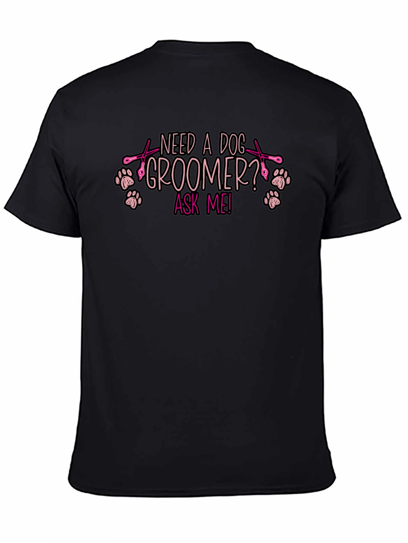 Camiseta Negra ¿Necesitas un Peluquero Canino?