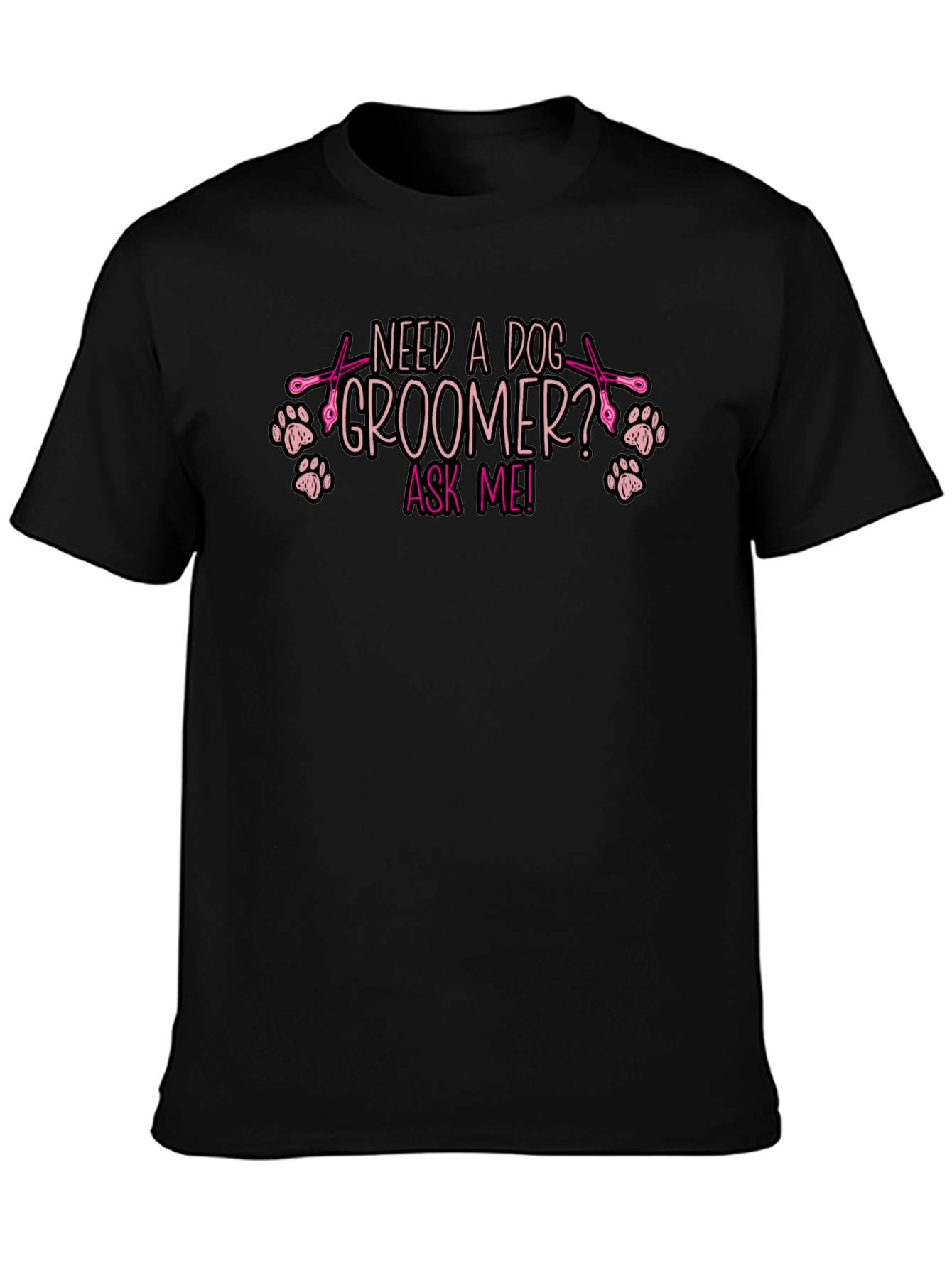 Camiseta Negra ¿Necesitas un Peluquero Canino?