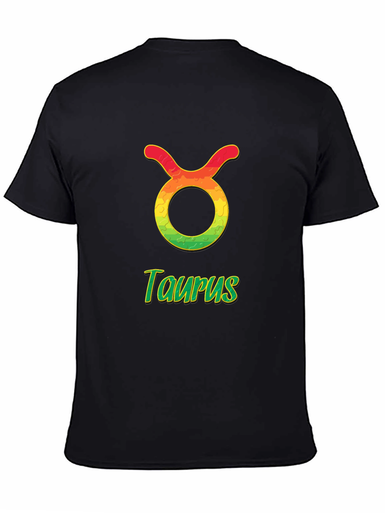 Camiseta Negra Signo Tauro Diseño Zodiaco