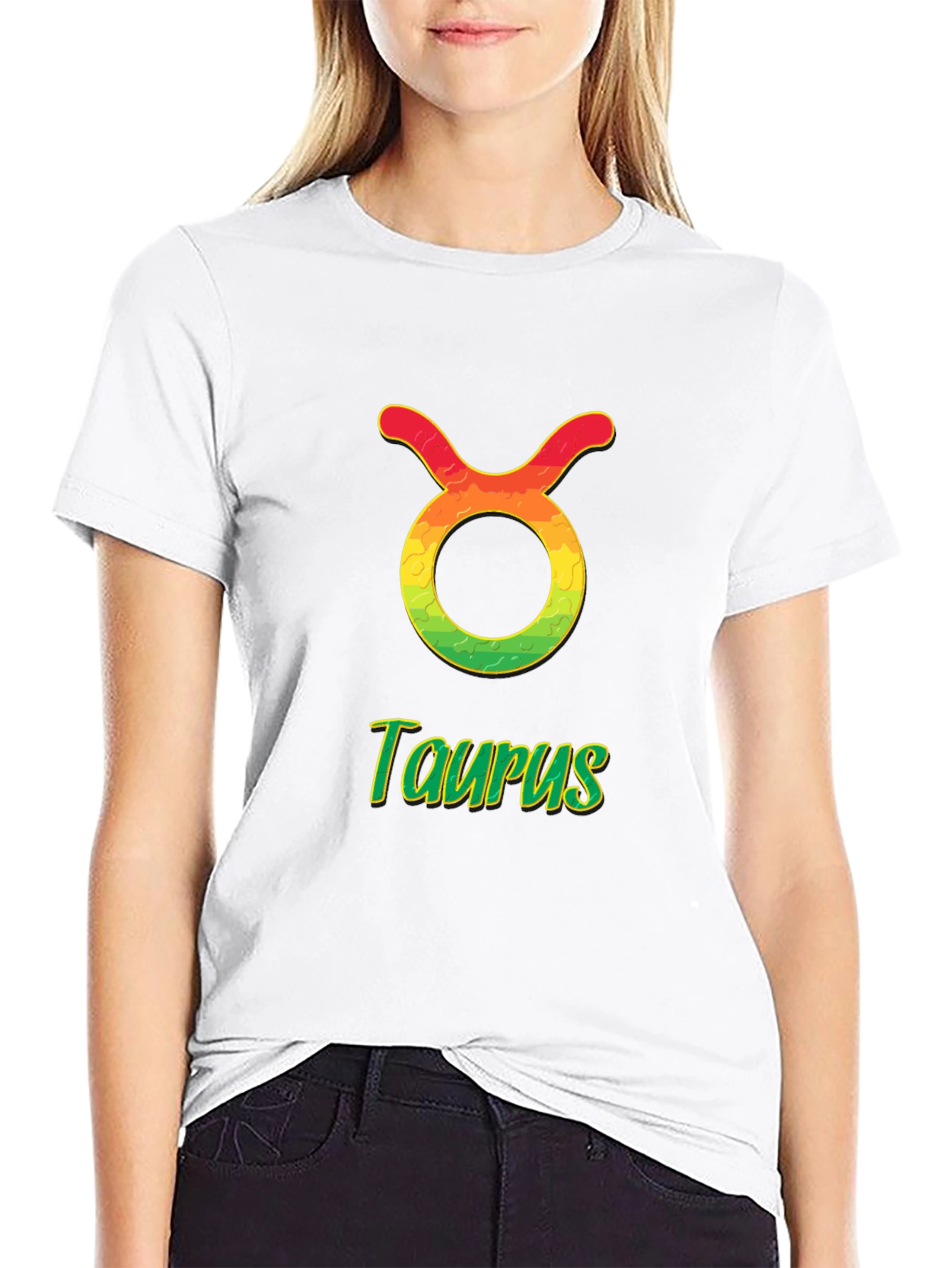 Camiseta Negra Signo Tauro Diseño Zodiaco